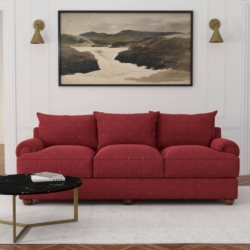 D4052 Garnet Elsa fabric upholstered on furniture scene