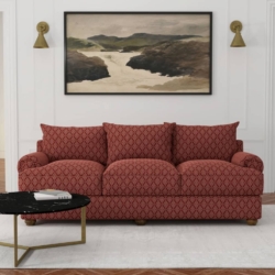 D4059 Garnet Lily fabric upholstered on furniture scene
