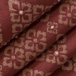 D4059 Garnet Lily Upholstery Fabric Closeup to show texture