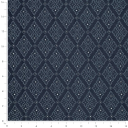 Image of D4060 Navy Lily showing scale of fabric