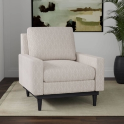 D4062 Taupe Lily fabric upholstered on furniture scene