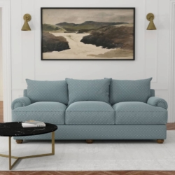 D4067 Azure Nina fabric upholstered on furniture scene
