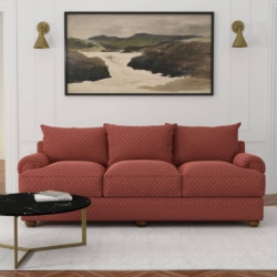 D4068 Garnet Nina fabric upholstered on furniture scene