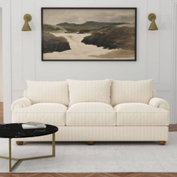 D4074 Ivory Mona fabric upholstered on furniture scene