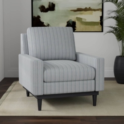 D4076 Azure Mona fabric upholstered on furniture scene