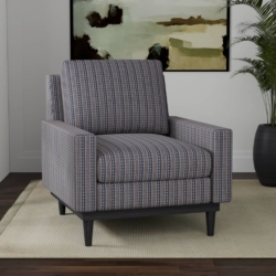D4077 Navy Mona fabric upholstered on furniture scene