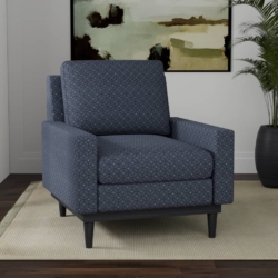 D4084 Navy Bria fabric upholstered on furniture scene