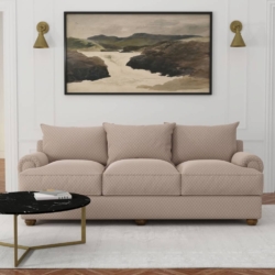 D4094 Taupe Julia fabric upholstered on furniture scene