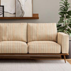 D4099 Paprika fabric upholstered on furniture scene