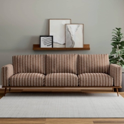 D4101 Caramel fabric upholstered on furniture scene