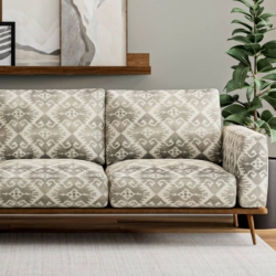 D4121 Pewter fabric upholstered on furniture scene