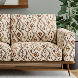 D4126 Umber fabric upholstered on furniture scene