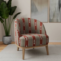 D4138 Caliente fabric upholstered on furniture scene