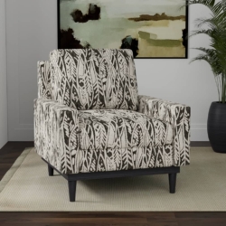 D4140 Raven fabric upholstered on furniture scene