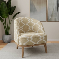 D4142 Oat fabric upholstered on furniture scene