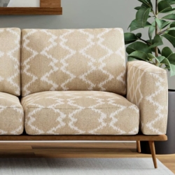 D4142 Oat fabric upholstered on furniture scene