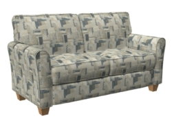 D837 Denali/Sky fabric upholstered on furniture scene