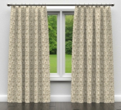 D863 Zion/Sand drapery fabric on window treatments