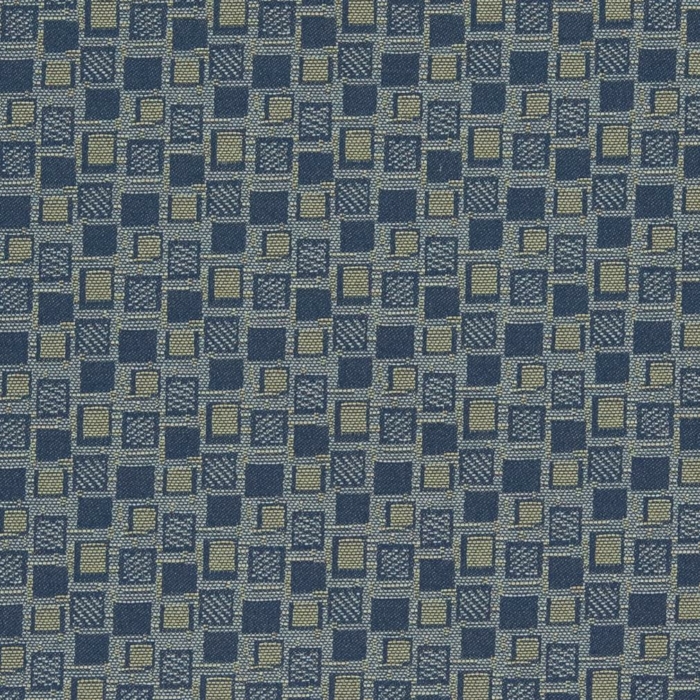 D925 Squares/Navy upholstery fabric by the yard full size image