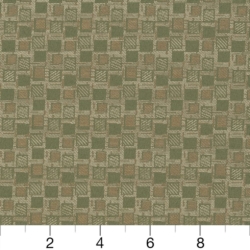 Image of D926 Squares/Sage showing scale of fabric