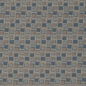 D927 Squares/Sapphire upholstery fabric by the yard full size image