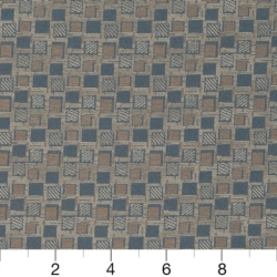 Image of D927 Squares/Sapphire showing scale of fabric