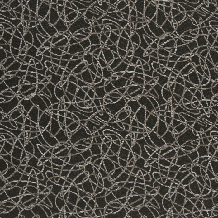 D932 Squiggles/Coal upholstery fabric by the yard full size image