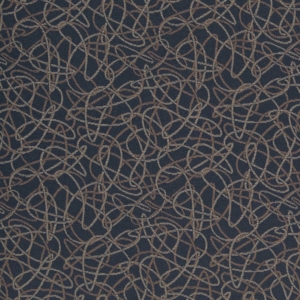 D933 Squiggles/Navy upholstery fabric by the yard full size image