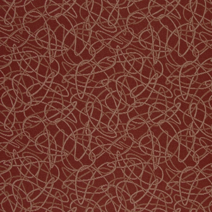 D936 Squiggles/Spice upholstery fabric by the yard full size image