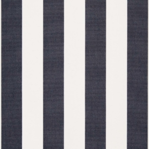 D982 Navy Stripe Outdoor upholstery and drapery fabric by the yard full size image