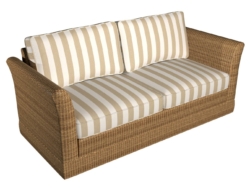 D984 Dune Stripe fabric upholstered on furniture scene
