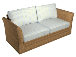 D991 Spring Stripe fabric upholstered on furniture scene