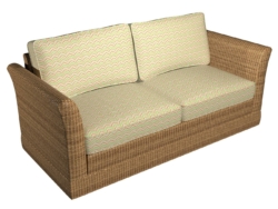 D993 Catalina Wave fabric upholstered on furniture scene