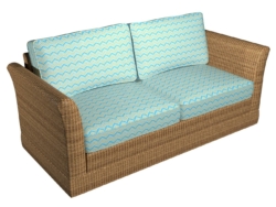 D994 Lagoon Wave fabric upholstered on furniture scene