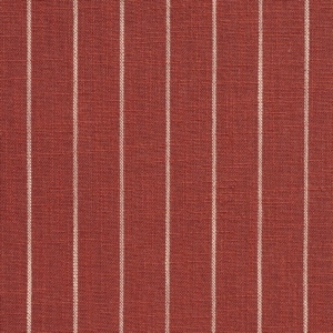 M294 Brick Pinstripe upholstery and drapery fabric by the yard full size image