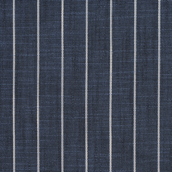 M297 Indigo Pinstripe upholstery and drapery fabric by the yard full size image