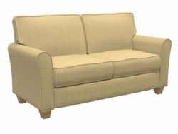 M305 Wheat Checkerboard fabric upholstered on furniture scene