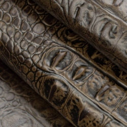 Nile Walnut genuine leather Closeup to show texture