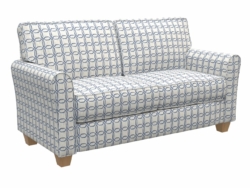 R140 Cobalt fabric upholstered on furniture scene