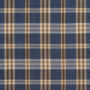 R201 Indigo Tartan upholstery and drapery fabric by the yard full size image