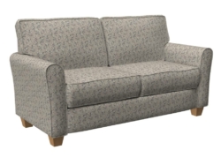 R344 Cobalt Floral fabric upholstered on furniture scene