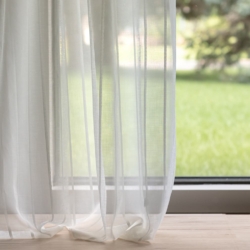 SH105 Ivory drapery fabric on window treatments
