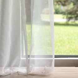 SH109 Pearl drapery fabric on window treatments
