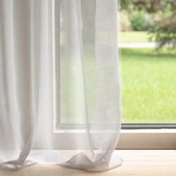 SH111 Silver drapery fabric on window treatments
