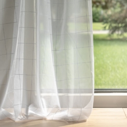 SH123 White drapery fabric on window treatments