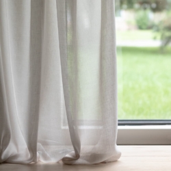 SH126 Fog drapery fabric on window treatments