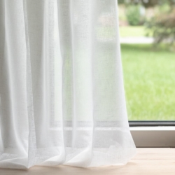 SH135 Coconut drapery fabric on window treatments