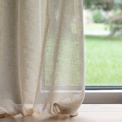 SH136 Beige drapery fabric on window treatments