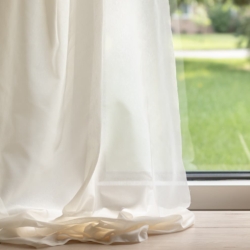 SH144 Linen drapery fabric on window treatments