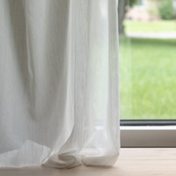 SH148 Flax drapery fabric on window treatments